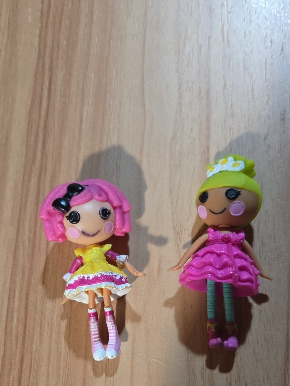 Mini Fashion Doll Pair in Pink and Yellow for Creative Play Lalaloopsu